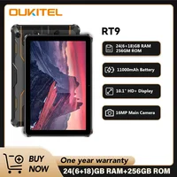 Oukitel RT9 10.1" HD Display Rugged Tablet 11000mAh Battery 24GB RAM 256GB ROM Rugged Table Android 14.0 Tablet PC 1