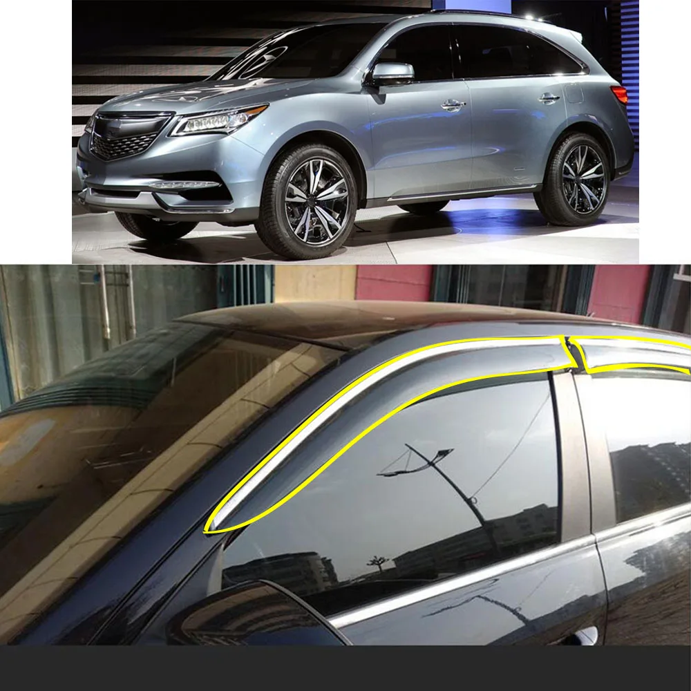 

Car Body Styling Sticker Plastic Window Glass Wind Visor Rain/Sun Guard Vent For ACURA MDX 2007 2008 2009 2010 2011 2012 2013