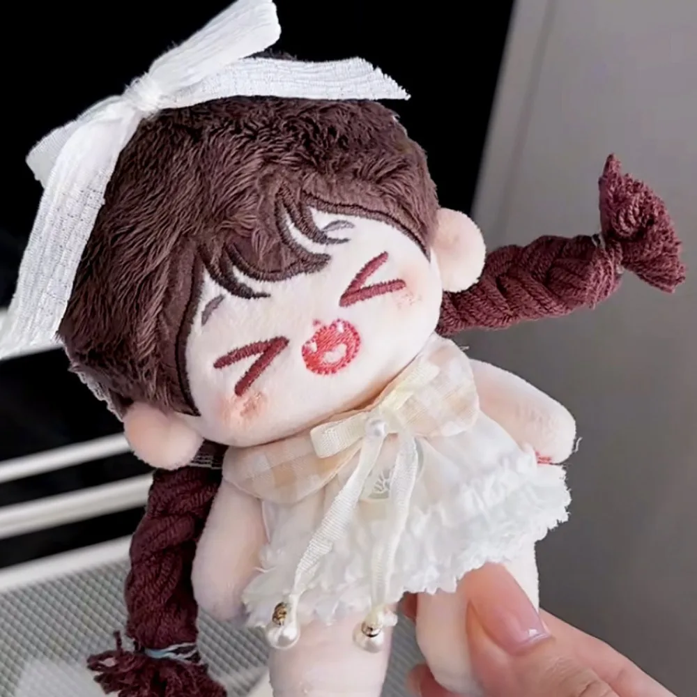 Strap Dress 10cm Cotton Doll Clothes Suit Lovely Doll Clothes Outfit Bow Knot White Doll Dress Up Set 10cm Cotton Doll