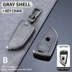 Luxurious Leather Car Key Case Cover (A 3key)