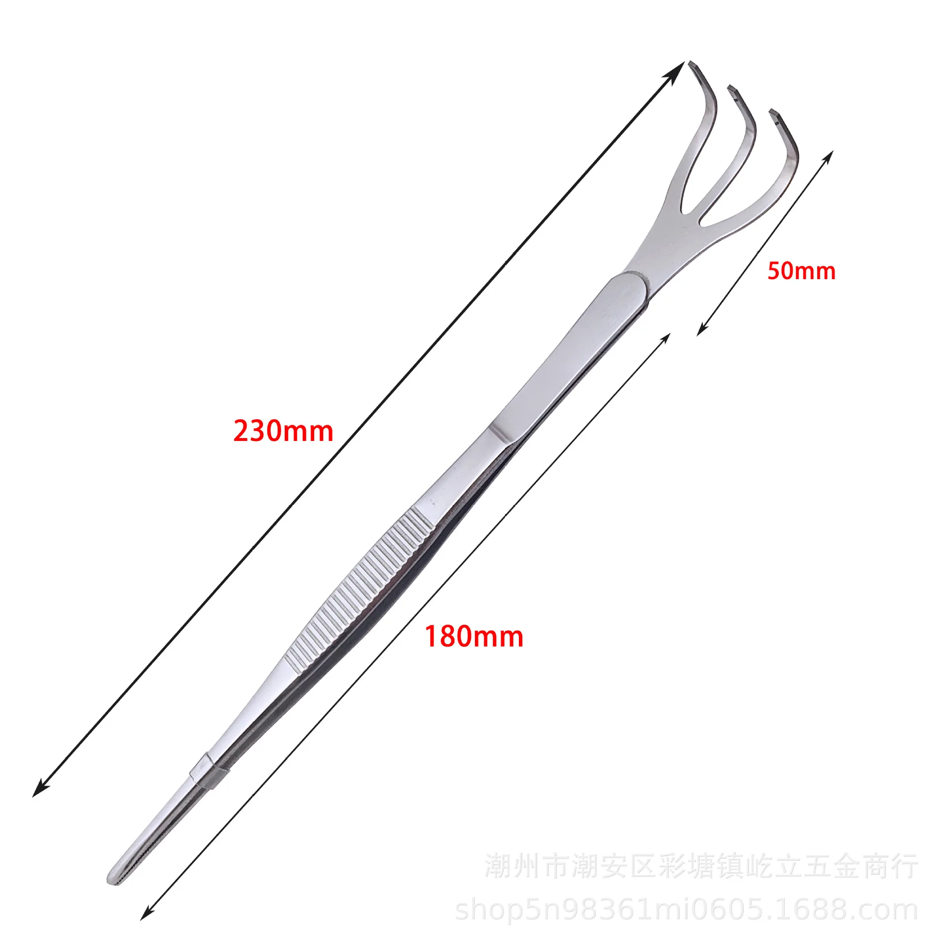 304 Stainless Steel Tweezers Straw Harrow Potted Tool Soil Loosening Tweezers Rake Dual-purpose Gardening Tool Fleshy tweezer tool
