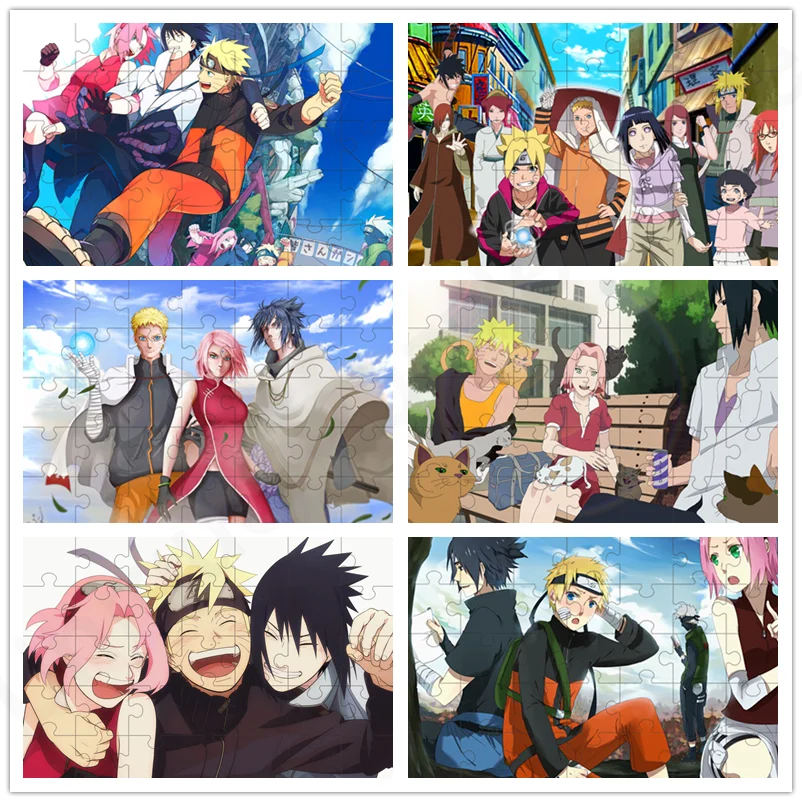 

Головоломка удзумаки Учиха Какаси Итачи Гаара из аниме «Наруто», деревянные головоломки, 35/300/500/1000 шт., подарки для взрослых и детей