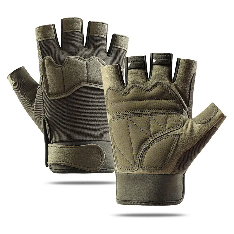 1 Pair of Paratrooper Half Finger Tactical Gloves for Male Special Forces Enthusiasts Outdoor Sports Cycling Mountaineering 3