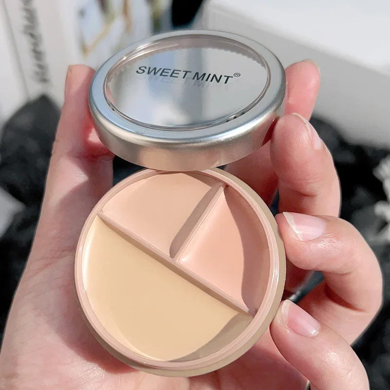 Face Concealer Palette 3 Colors Moisturizing Matte Concealer Foundation Cream Makeup Cometics