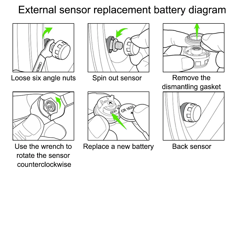 Auto-Sicherheitsalarmsysteme mit 4-teiligem externen Sensor, kabelloses Mini-Auto-Reifendruckkontrollsystem, USB TPMS – Detail 12
