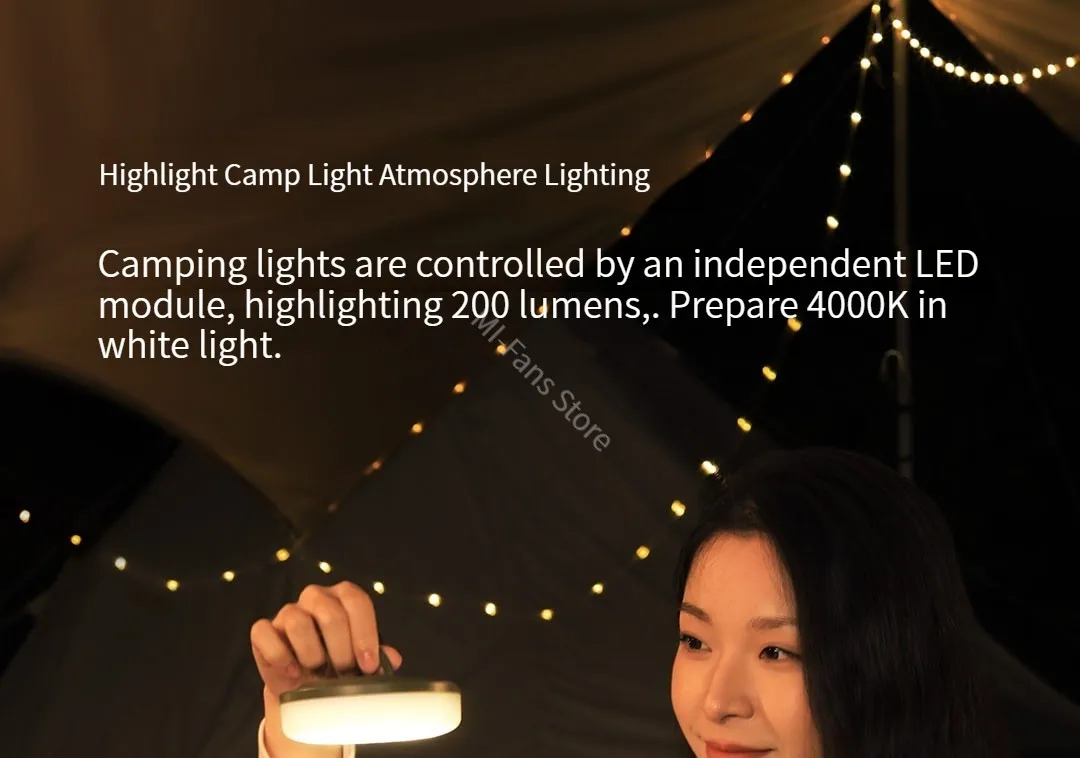 NexTool Camping Atmosphere Light IPX7 Waterproof Recyclable Night Light description image 10