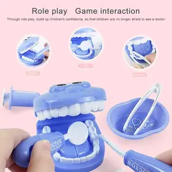 Learing Toys Simulation Dentist Kit Brush Their Teeth Check Teeth Model Set Doctor Toy Kids Pretend Play Dentist Learing Toys