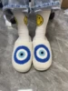 AD Best Selling Blue Evil Eyes Fashion Pattern Retro Nice Cute Soft Warm Winter Slippers For Unisex 5