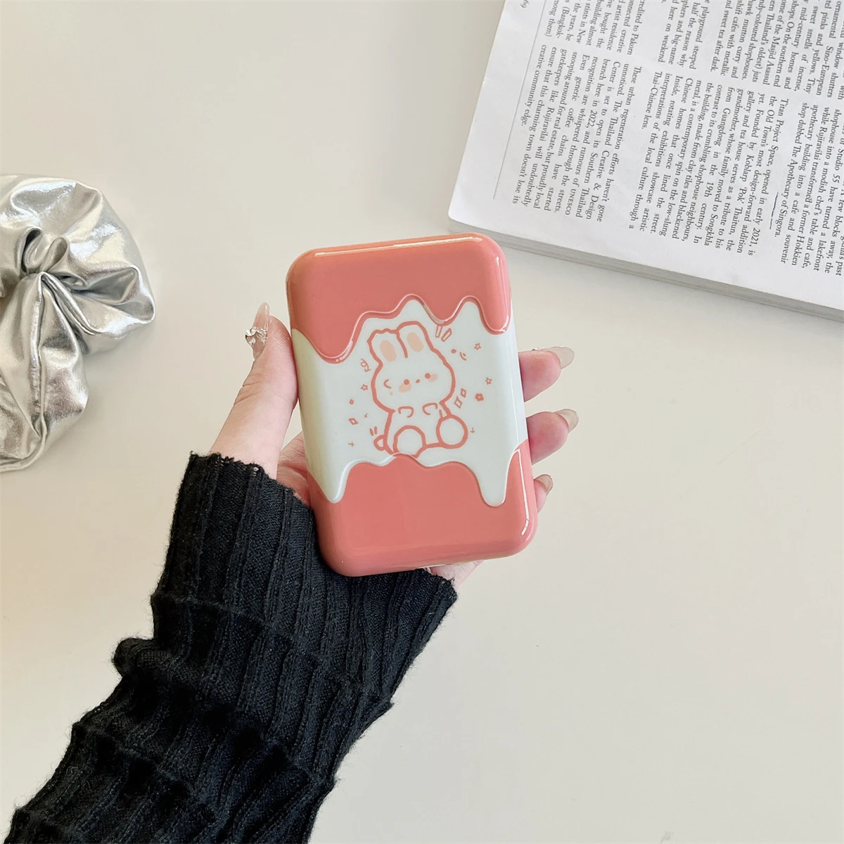 Pink Rabbit Pattern Case for iPhone External Battery