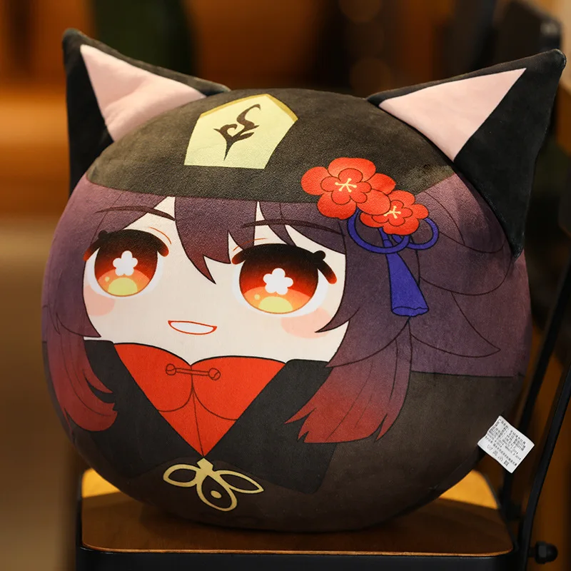2022 New Project Genshin Impact Anime Plushie Pillow Sofa Cushion Keqing/Klee/Barbara Cartoon Manga Stuffed Plush Toys Pillows 5