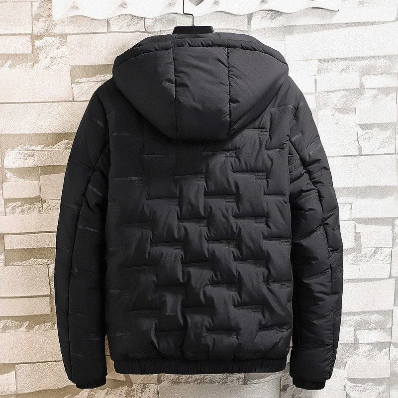 2023 Autumn and Winter New Fashion Trend Thick Warm Hooded Cotton-Padded Jacket Men\'s Casual Loose Comfortable Large Size Coat