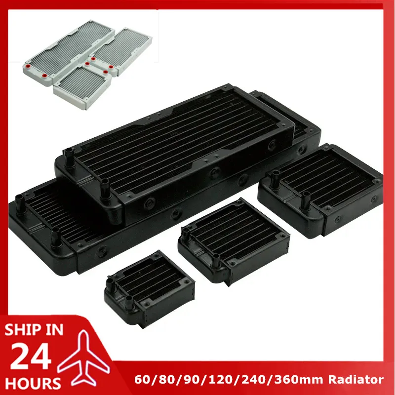 Pc Water Cooling Radiator Aluminum For Cpu Gpu Ram Heatsink Exchanger Fan Cooler 60/80/90/120/240/360mm Black/white - Fluid Diy Cooling & Accessories - AliExpress