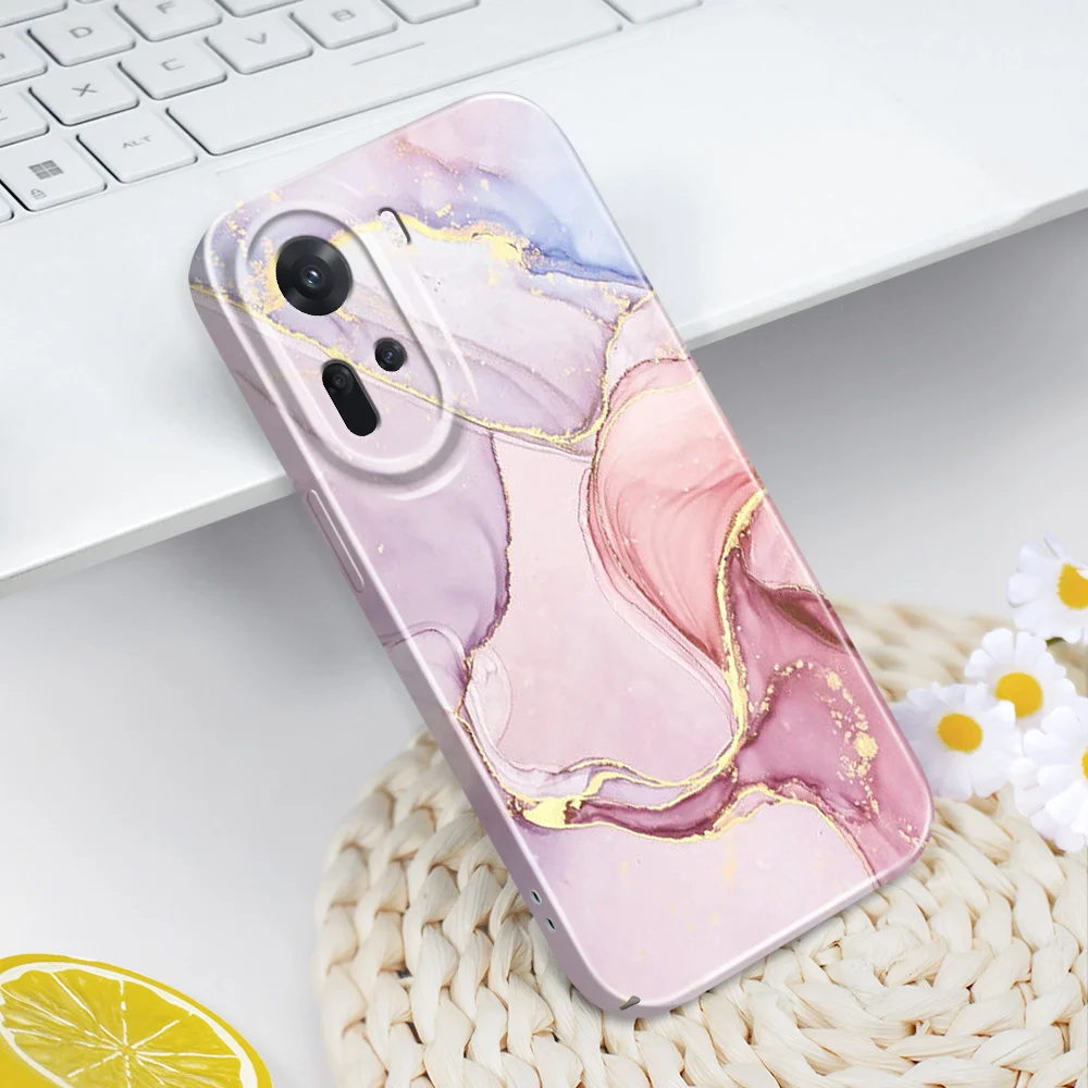 Gold Marble Design Phone Case - Elegant Hard Cover