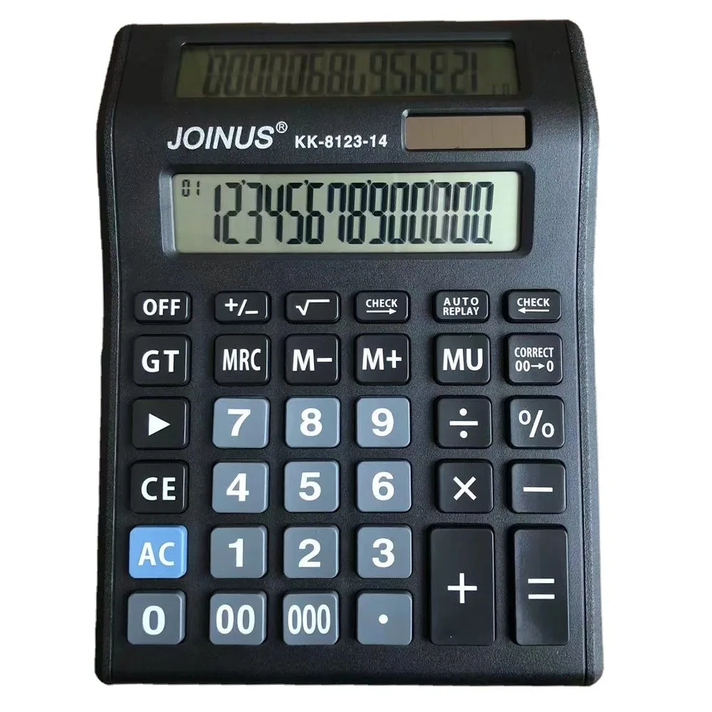 Multifunctional Solar Dual-Screen Calculator Efficient Calculation Stationery Financial Accounter Calculator Easy To Use