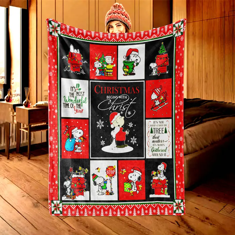 

Christmas Halloween Pattern Flannel Throw Blanket Soft Warm Cozy for Sofa Bed Decor Blanket Kid Adult Festival Gift Home Bedroom
