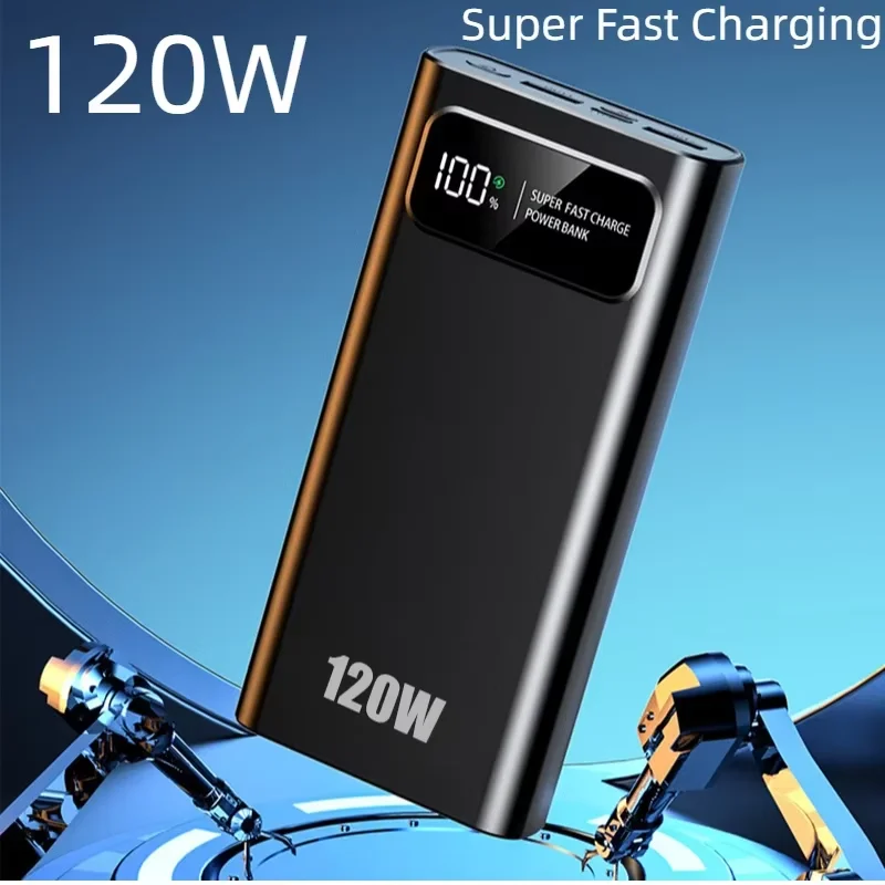 120W Charging Power Bank 200000mAh Ultralarge Capacity Digital Display for iPhone External Battery Xiaomi power bank