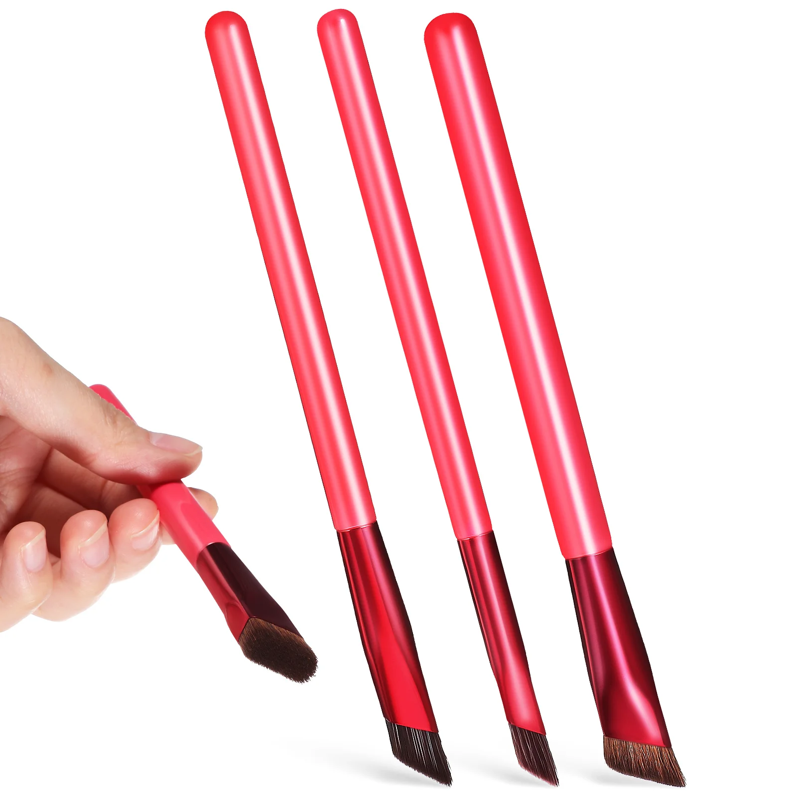 

3 Pcs Angled Eyebrow Brush Wild Cosmetics Tool Brushes Eyelash Beauty Makeup for Travel