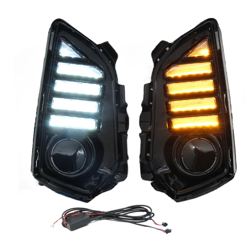 

Two-Color Turn Signal Daytime Running Light Fog Light Signal Light Replacement Parts Accessories Fit For Yaris 22-23