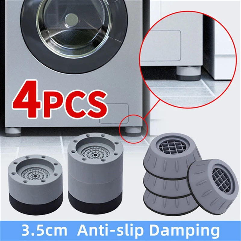 4Pcs Anti Vibration Feet Pads Leg Slipstop Silent Skid Raiser Mat
