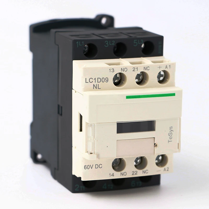 

LC1D09NL DC electric magnetic Contactor 3P 3NO LC1-D09NL 9A 60V DC coil