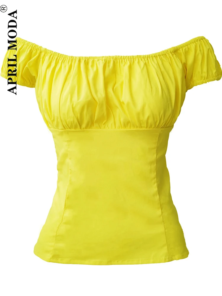 50s 60s Solid Color Retro Vintage Tops Red Black White