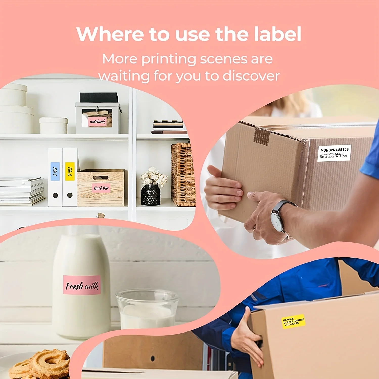 Multi-Color Self-Adhesive Label Stickers in 50x15mm and 50x30mm Sets, Suitable for Packaging Tags, Document Organization