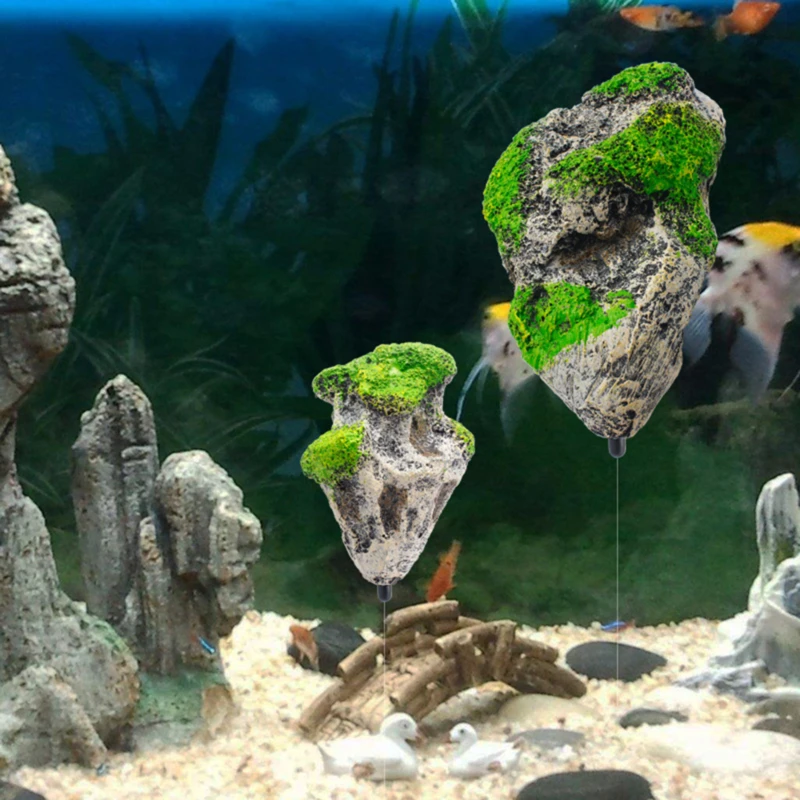 Title 3, Aquarium Tank Floating Rock Suspended Artificia...