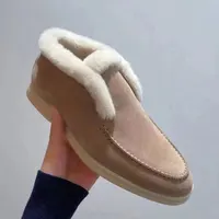 Winter Snow Boots For Women  Fur One-Piece Warm Loafers With Fleece Cuffs  Woolen Short Boots For Women  Wnter Boots - Image 3