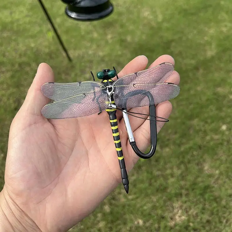 Dragonfly hat Clip Dragonfly Pin Simulated Fake Dragonflies Large Dragonfly Clips Garden Decoration Craft Fly Repelling Supplies