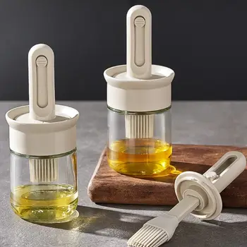 1pc Dispenser di olio bottiglia BPA-Free Set di pennelli in Silicone resistente al calore per la cottura al forno cucina per barbecue accessorio per esterni per picnic 1
