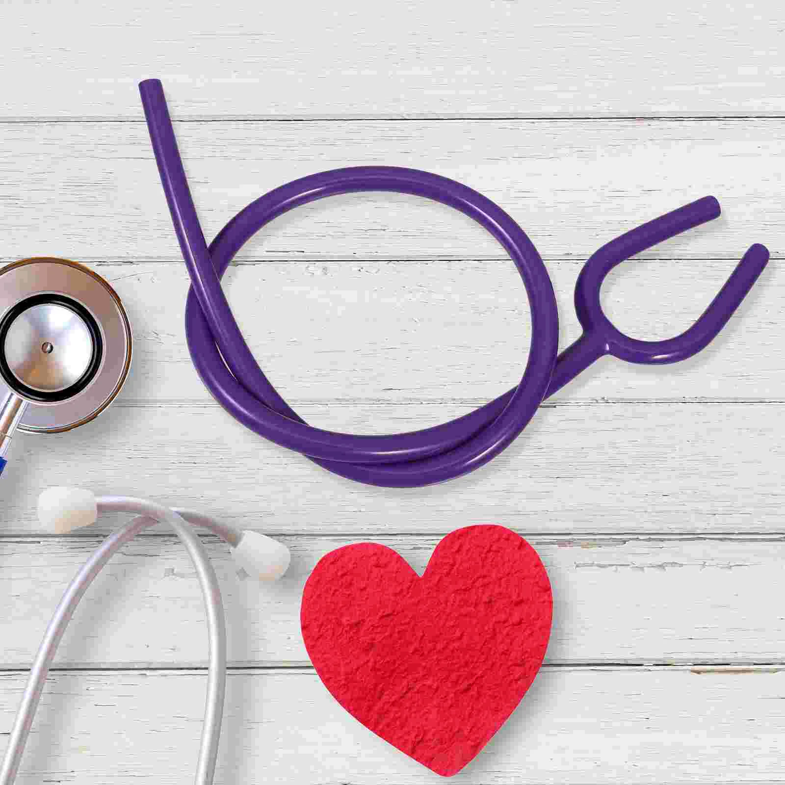 2 Pcs Stethoscope Tubing Replacement Flexible Extension Hose Plastic Sound Transmission Y Shaped Design Compatible Most Brands