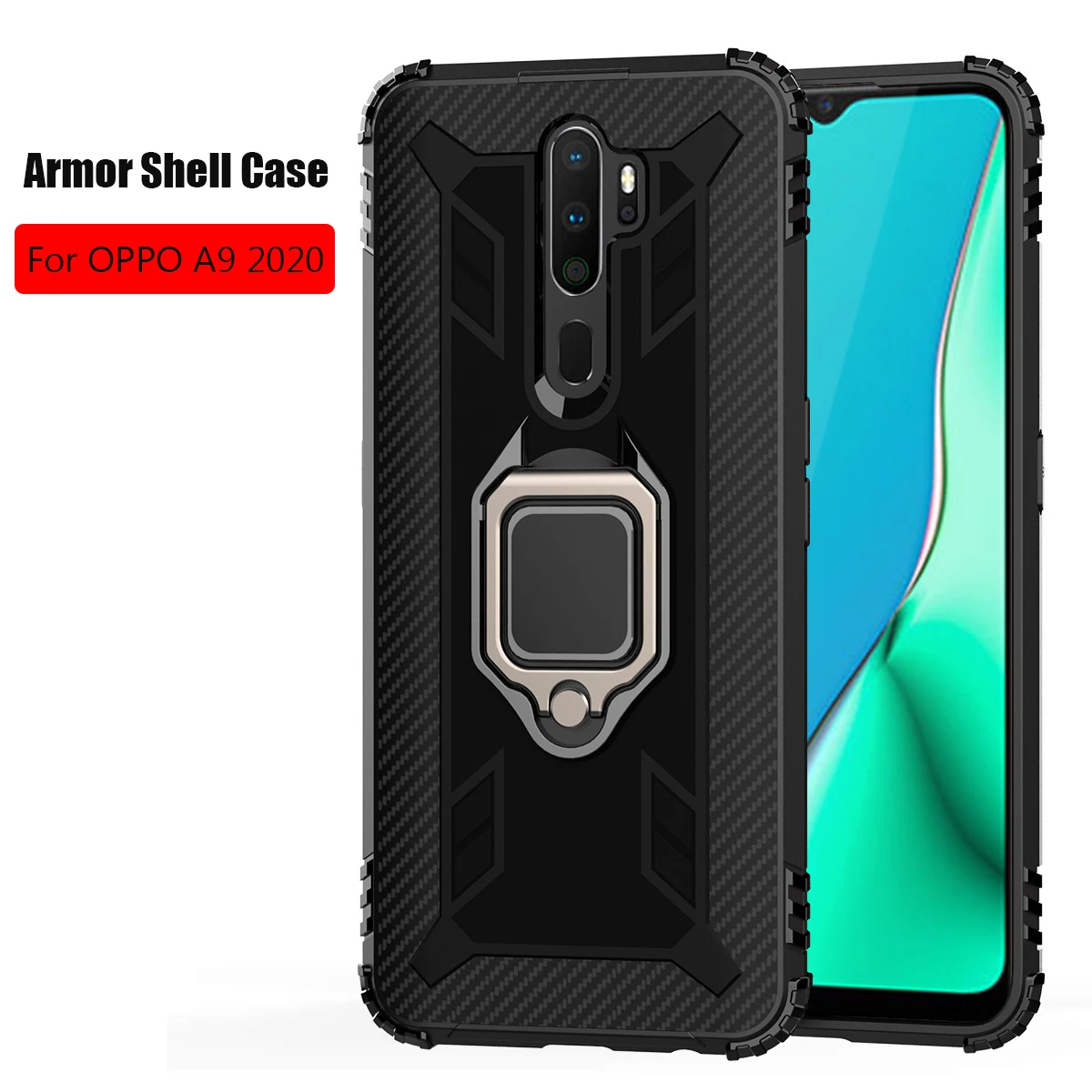 

For OPPO A9 2020 OPPO A5 2020 OPPO A11X Ring All Inclusive Anti Falling Soft Shell Magnetic Ring Phone Case Fundas Capa