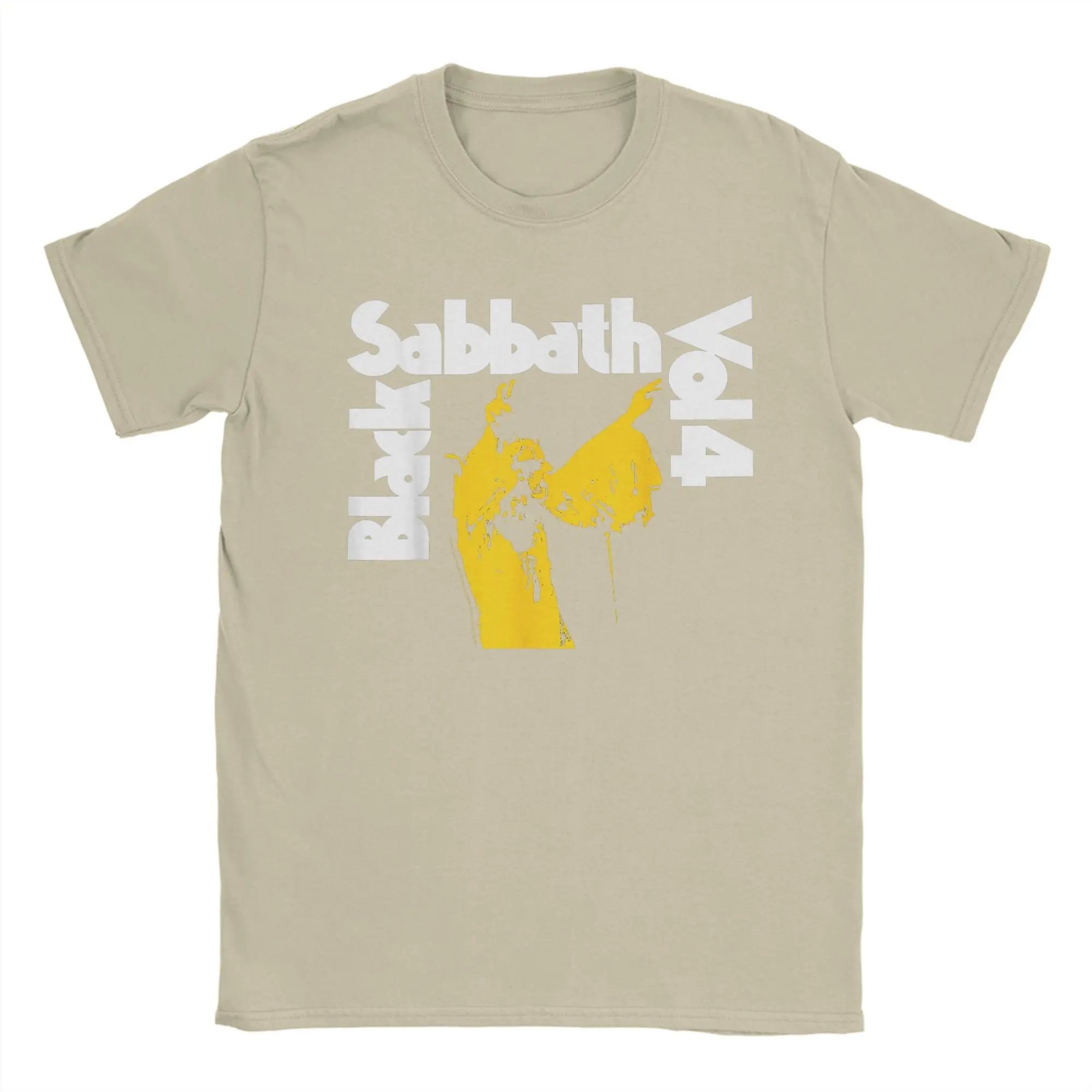 Vintage Black Sabbath Vol 4 Heavy Metal Rock Band T-Shirt - 100% Cotton Casual Short Sleeve Tee