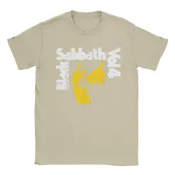 Vintage Black Sabbath Vol 4 Heavy Metal Rock Band T - Shirt - 100% Cotton Casual Short Sleeve Tee - XXXL (Beige)