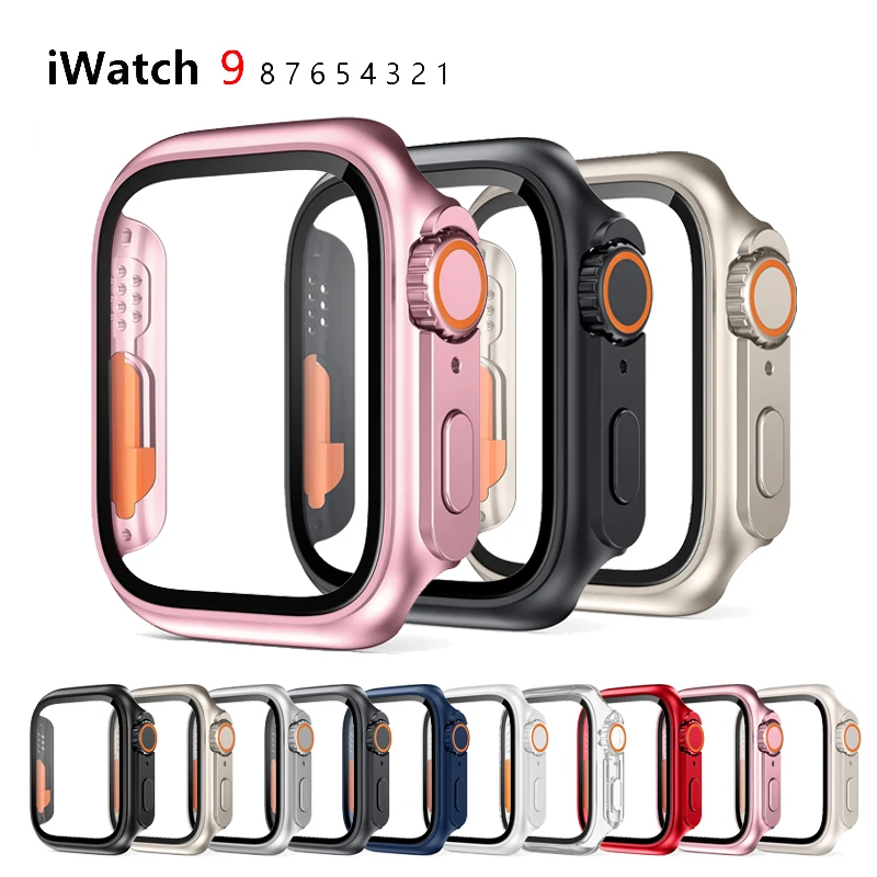 Premium Apple Watch Glass Screen Protector and Case Bumper Cover