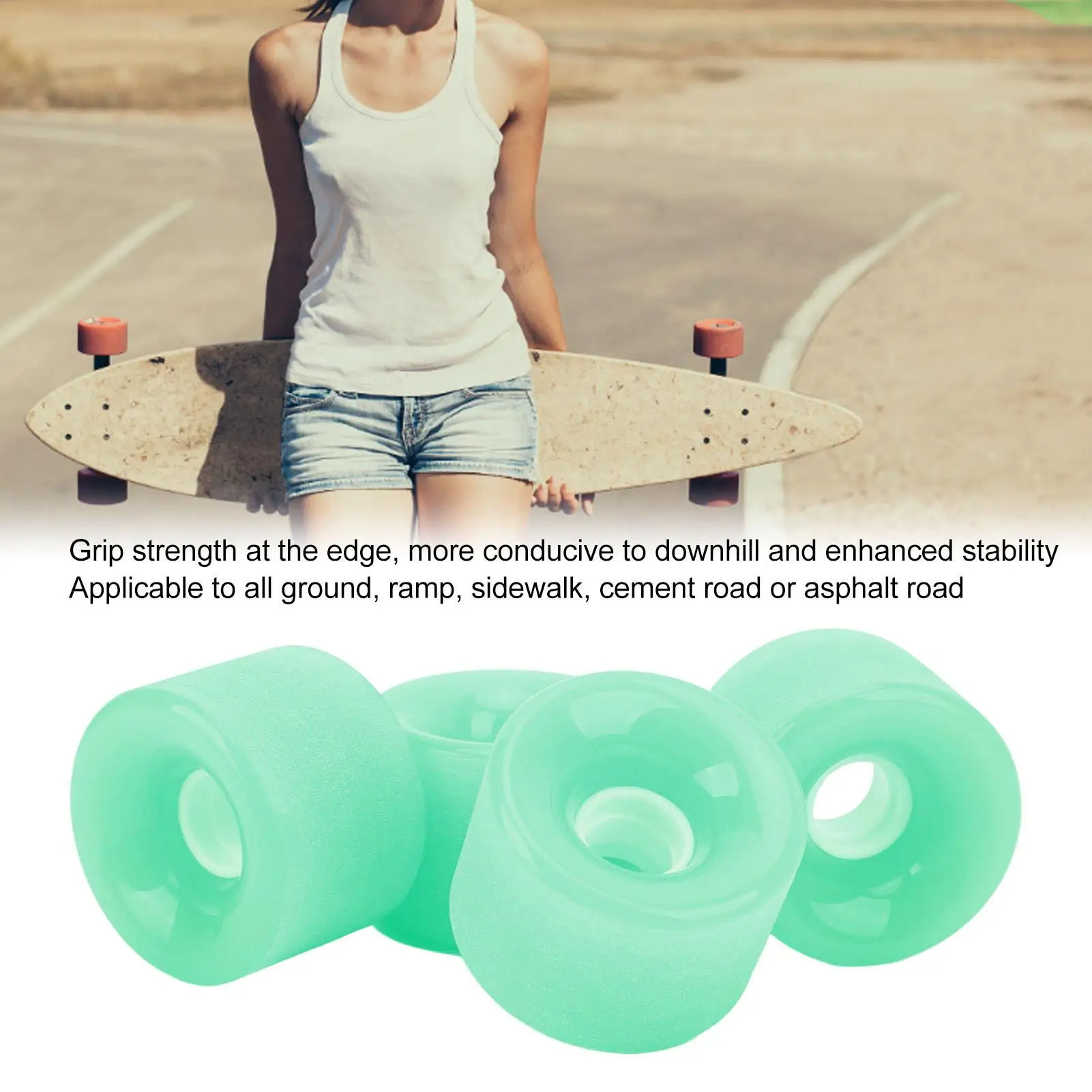 High Performance Longboard Skateboard Wheel 78A Durometer on for asphalt Roads