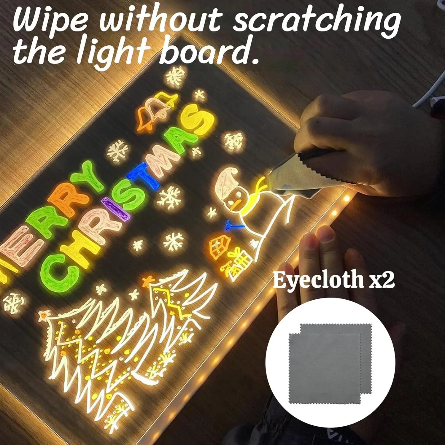 LED Light Up Drawing Board - 7 Colors Dry Erase 4