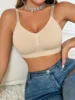 Maternity Nursing Bra Pregnant Women Mother Mama Open Breast Bra Cotton Wire Free Sleep Underwear Lactating Nursing Bralette 3