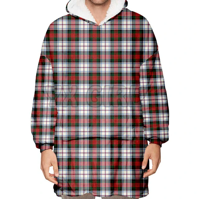 MacDuff Dress Modern Tartan Oodie Blanket Hoodie 3D Printed Winter Hoodie  Women for Men Kids Winter Warm Plush Pajamas - AliExpress