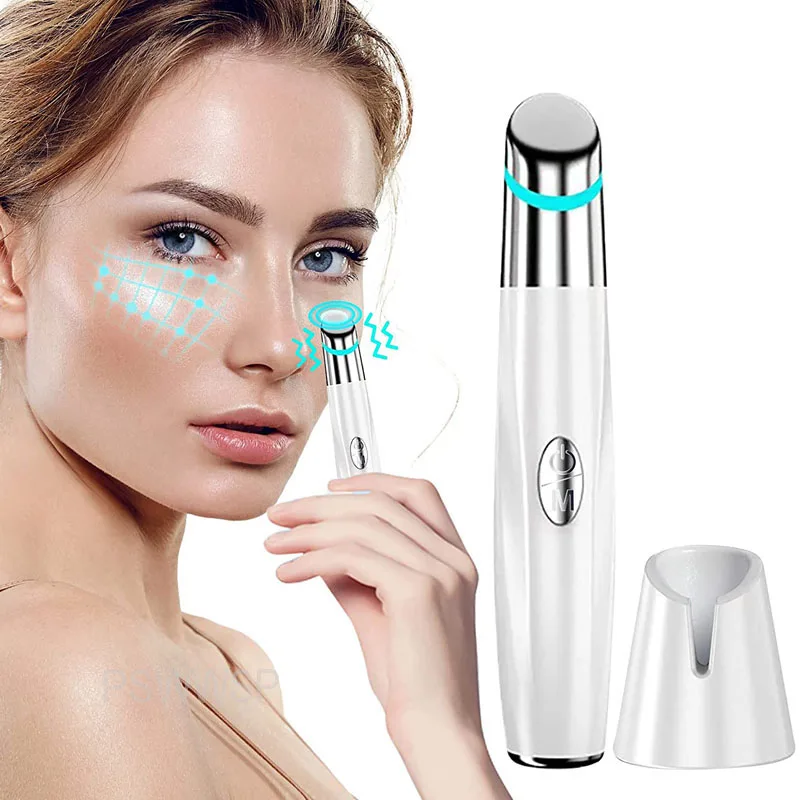 5 In 1 Eye Beauty Device Facial Massager Led Red Light Therapy Wand for Relax Eye Dark Circles Bags Puffiness Skincare Tool Eye Massager