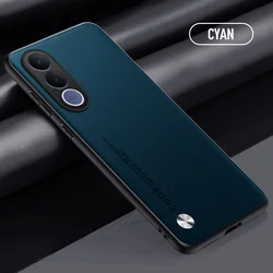 Elegant Leather Camera Protect Case - Premium Hard Cover by VIVO for Vivo V70 Elite (Navy Blue)