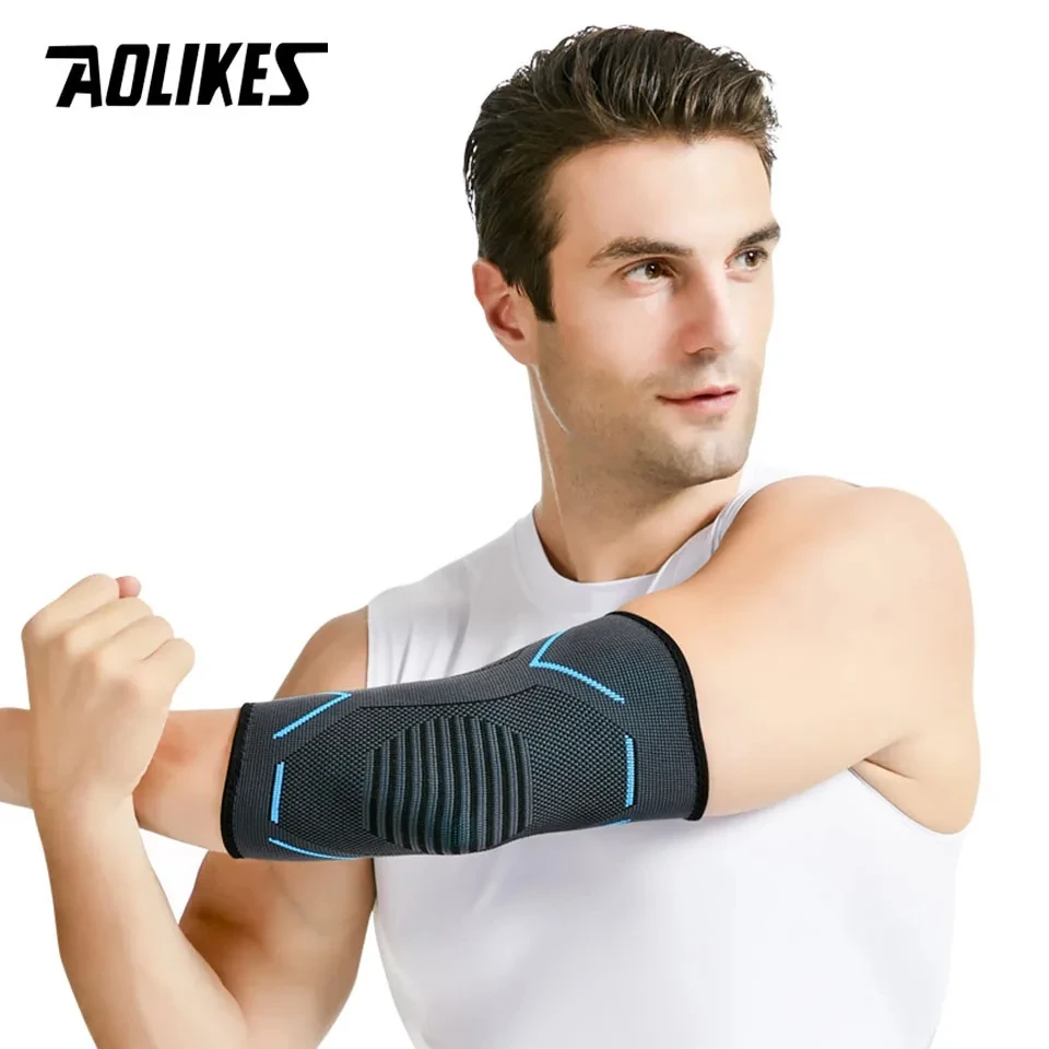 AOLIKES 1PCS New Elbow Compression Sleeve Tennis Elbow Braces for Tendonitis and Tennis Elbow Arm Supports golfer elbow support