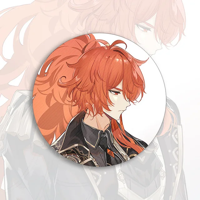 58mm Game Genshin Impact Brooch Pin Xiao Kaedehara Ayaka Baal Raiden Shogun Cosplay Badge Accessories For Clothes Backpack Gift 21