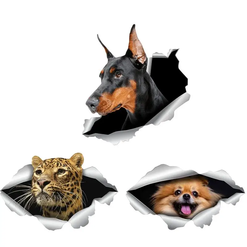 

Автомобильные наклейки на стену, Креативные 3D забавные индивидуальные стикеры в виде бульдога, искусственная наклейка, стикер на холодильник для стайлинга автомобиля