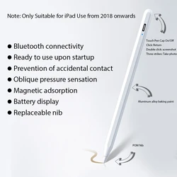 Premium Stylus Pen for Apple iPad and Tablet Devices (Bluetooth pencil)