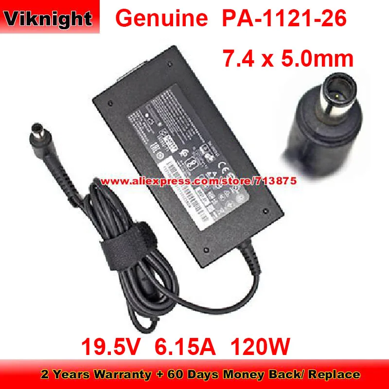 

Genuine PA-1121-26 AC Adapter 19.5V 6.15A 120W Charger for Liteon with 7.4 x 5.0mm Tip Power Supply