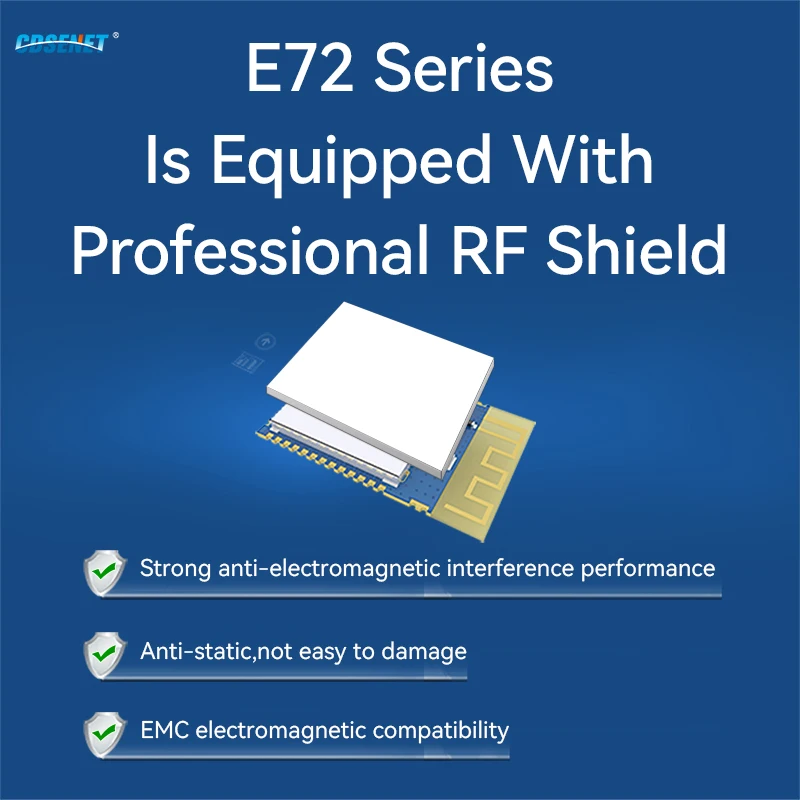 Zigbee3.0 2.4GHz BLE5.2 Transceiver Low Power CC2642R 5dBm CDSENT E72-2G4M05S1G RF Transmitter Receiver PCB/IPEX Antenna