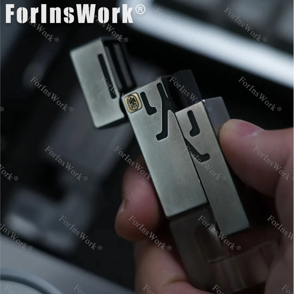 YOLO STUDIO NO FIRE Push Slider Stainless Steel Engraving Stress