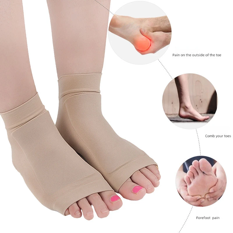 1 Pair Heel Protector Heel Protector Anti Crack Cover Foot SEBS Protective Sports Socks Running Socks
