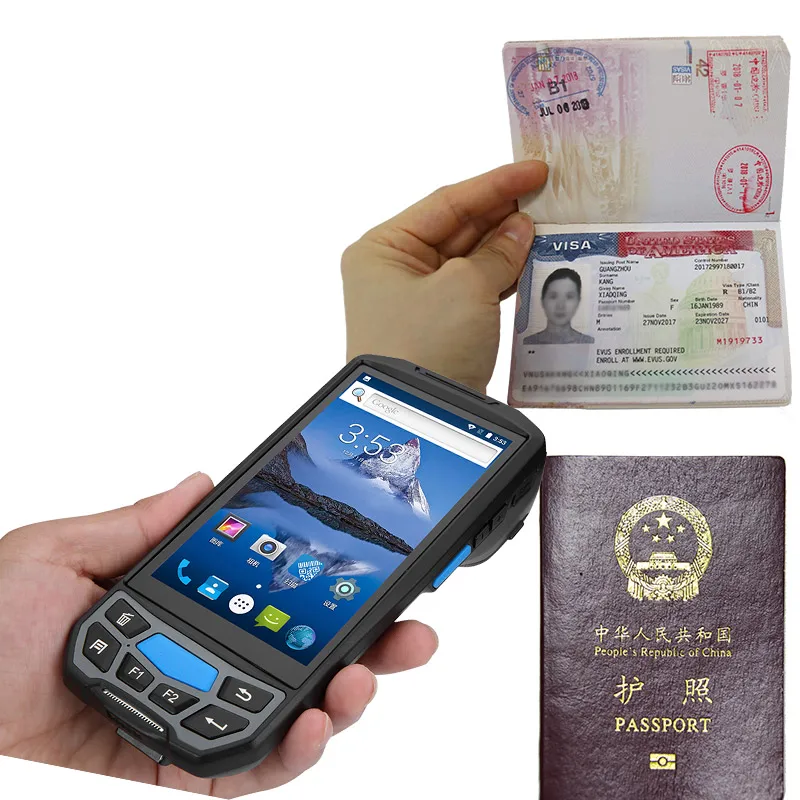 

Nfc Rfid Data Collector 4G Handheld Android Mobile QR Code Reading MRZ Passport Reader Wireless 2d Barcode Scanner With Memory